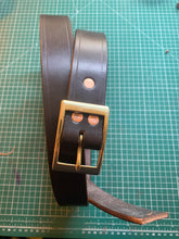 Load image into Gallery viewer, 1.5 inch Dark Havana Leather Box Buckle Belt
